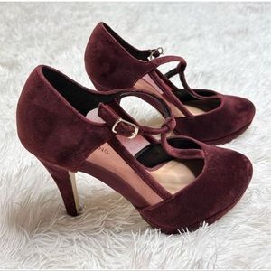 Call it Spring Burgundy Pump Heel Size 7.5